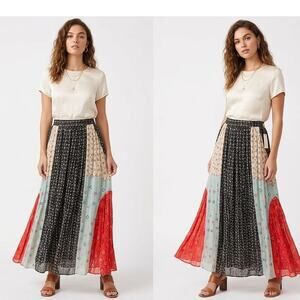 Anthropologie Verb by Pallavi Singhee Patchwork Maxi Skirt NWT Festival Boho 8